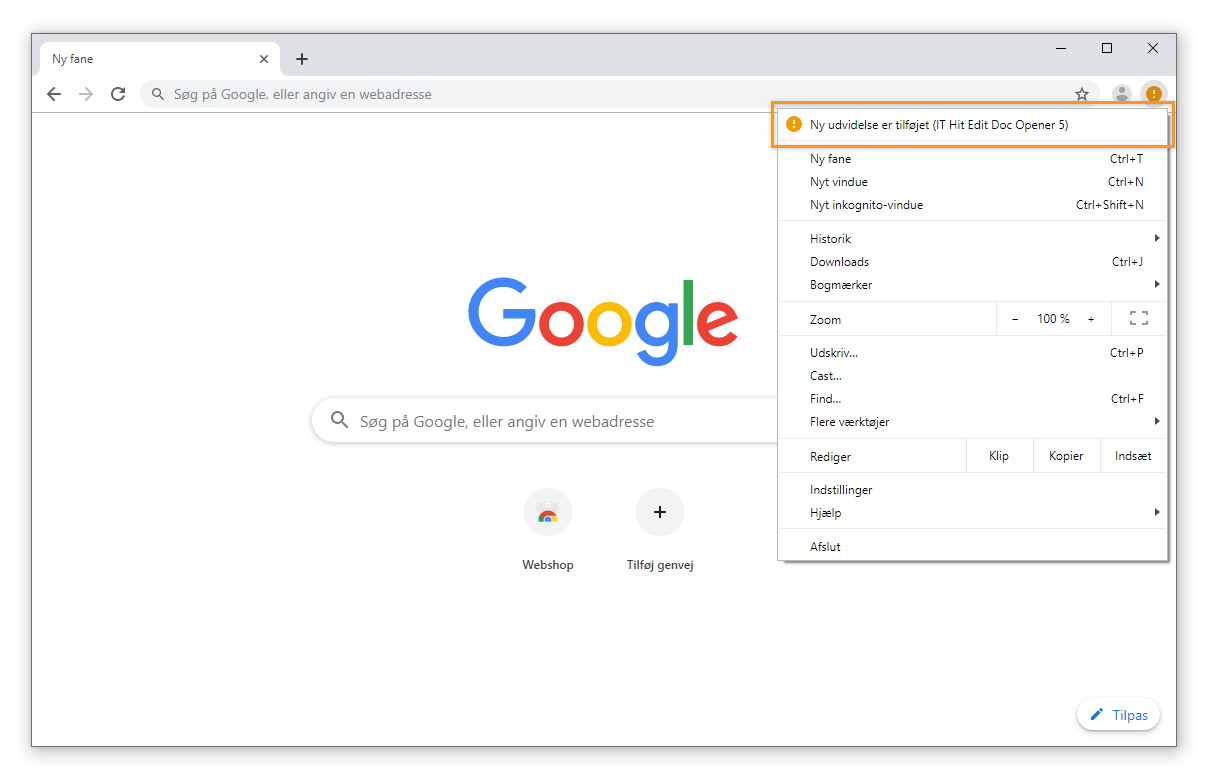 google-extension-installed